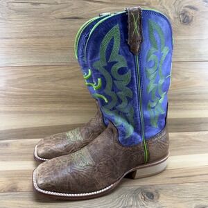 Twisted X Western Boots Womens 7.5 B Square Toe Textured Leather Zipper